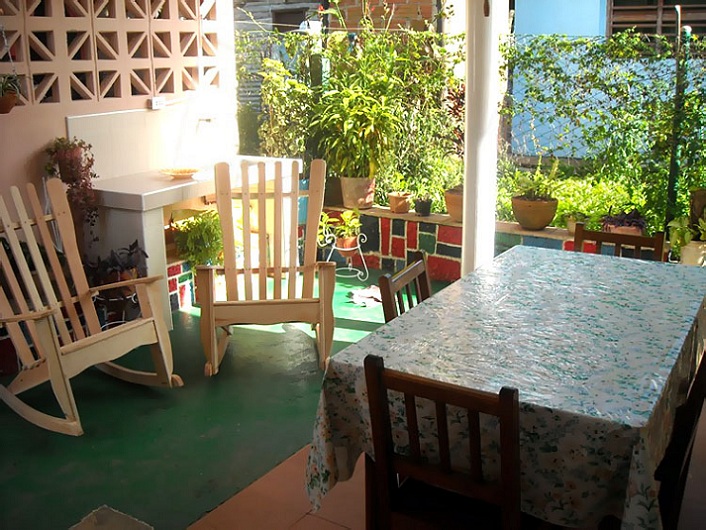 'Terraza tracera' Casas particulares are an alternative to hotels in Cuba.